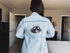 Custom Snoot or Paw Print Denim Jacket with Script Lettering