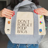 Custom Don't Forget Poop Bags Mini Bag Tote with Colorful Enamel Pins
