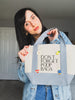 Custom Don't Forget Poop Bags Mini Bag Tote matched with Denim Jacket