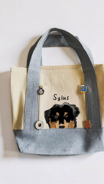 Custom Mini Totes with Dog & Name
