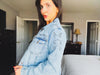 Custom Minimalist Pet Ears Denim Jacket