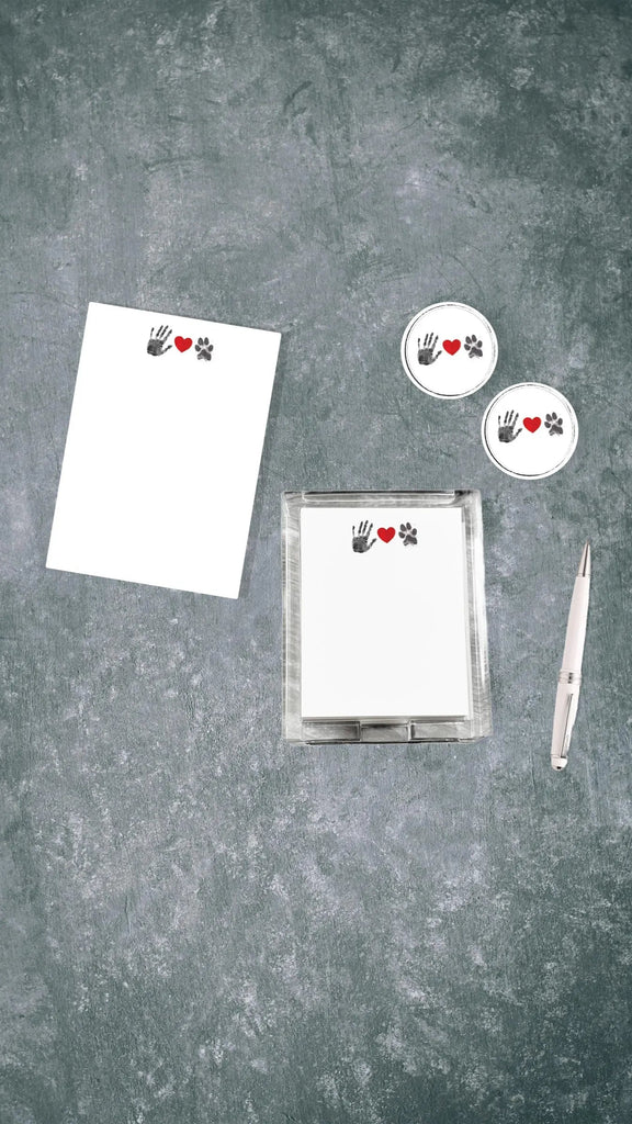 Custom the Same Heart Stationery Set for Dog, Cat, or Other Pet Mom