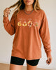 Custom Dog, Cat, or Other Paw or Nose Print/s on Leaves Long Sleeve Tee in Yam