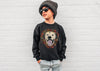 The Autumnal Pup Full Color Autumn Pet Portrait Sweatshirt or Hoodie - Shown in Black