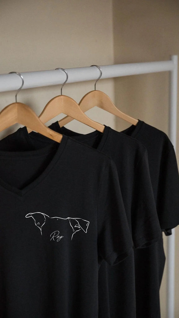 Barkley's Basics - The Custom Pet Ears V-Neck - Black Pack of 3