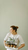 Comfort Colors Custom Paw or Nose Print on Green Leaf Tee Top