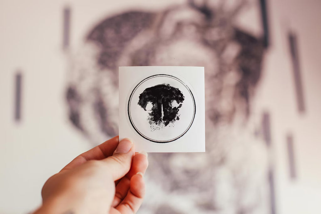 Custom from your Photo Memorial Pet Paw and/or Nose Prints Sticker/s