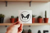 Custom Full Color Pet Ears Sticker/s with Personalized Name