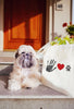 The Same Heart Custom Tote Bag Personalized Paw and Hand Print Bag - Shown next to Shih Tzu