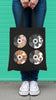 Custom Pet Portrait Vinyl Record Tote Bag - Four Records