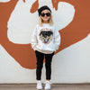 The Autumnal Pup Full Color Autumn Pet Portrait Sweatshirt or Hoodie - Shown in White