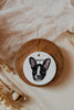 Custom Single or Set of Pet Portrait Ornaments - Shown with Frenchie Design