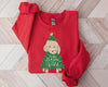 Custom Christmas Tree Pet Portrait Sweatshirt - Red