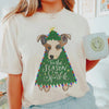 Custom Christmas Tree Pet Portrait T-Shirt - Natural
