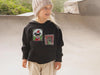Custom Christmas Stamp Pet Portrait Kid's Sweatshirt - Black