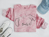 Custom Pet Ears on Comfort Colors Colorblast Sweatshirt - brick