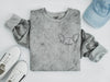 Custom Pet Ears on Comfort Colors Colorblast Sweatshirt - Grey