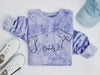 Custom Pet Ears on Comfort Colors Colorblast Sweatshirt - Lilac