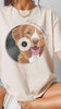 Custom My Favorite Record Vinyl Pet Portrait T-Shirt - Ivory
