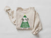 Custom Christmas Tree Pet Portrait Sweatshirt - Sand