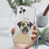 Custom Pet Portrait Phone Case - Clear