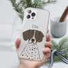 Custom Pet Portrait Phone Case - Clear with German Shorthaired Pointer