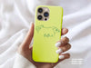 Custom Pet Ears with Heart and Name Phone Case - in Lime