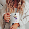 Custom Snowman Pet Portrait Festive Mug - White Handle