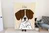 Custom Pet Portrait Blanket - Shown with German Shorthaired Pointer