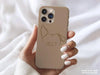 Custom Pet Ears with Name Phone Case - Taupe