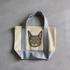 Custom Pet Portrait Mini Tote with Cat Print