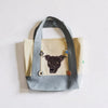 Custom Pet Portrait Mini Tote with Enamel Pins