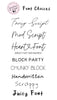 Mini Tote Font Choices
