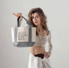 Custom Don't Forget Poop Bags Mini Bag Tote - Chambray/Natural