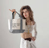 I Should Call my Dog Mini Bag Tote - Natural and Chambray Grey