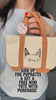 Custom Pet Ears Mini Tote with Cat Portrait in Color