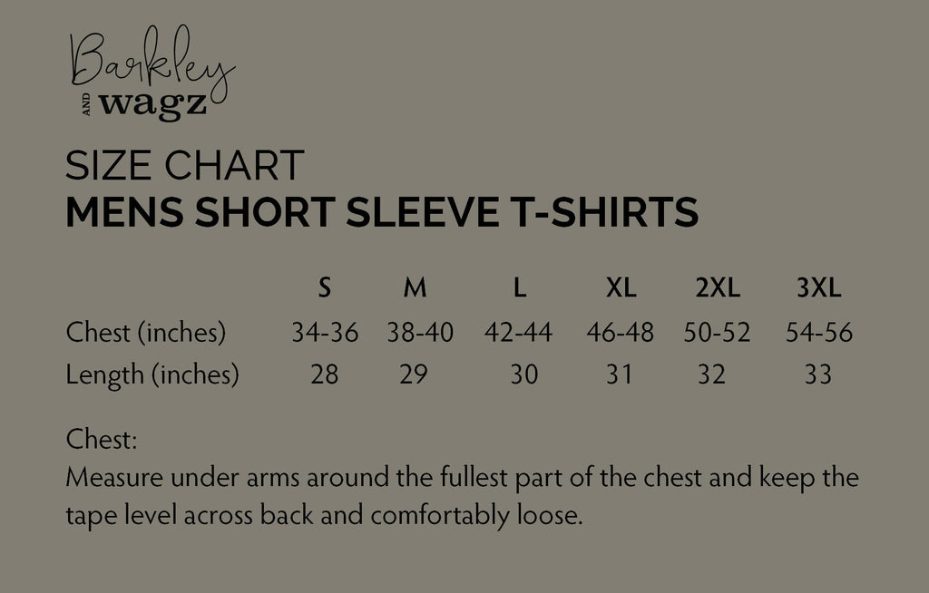 Barkley & Wagz - Unisex Short Sleeve T-Shirts Chart