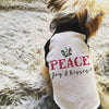 Peace, Joy, & Kisses Dog Christmas Raglan