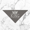 Queen or King of the House Dog Bandana in Charcoal Dark Grey