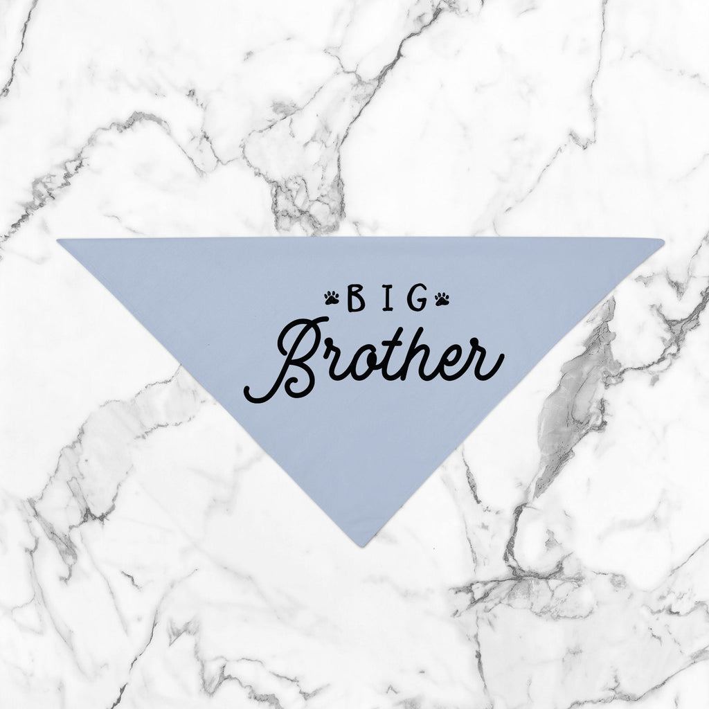 Soon to Be Big Brother or Sister Graphic Dog Bandana in Light Blue