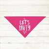 Let's Pawty Birthday Party Bandana in Hot Pink