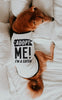 Adopt Me! I'm a Catch Foster Dog Adopt Don't Shop Raglan T-Shirt Modeled by Miso the Shiba Inu