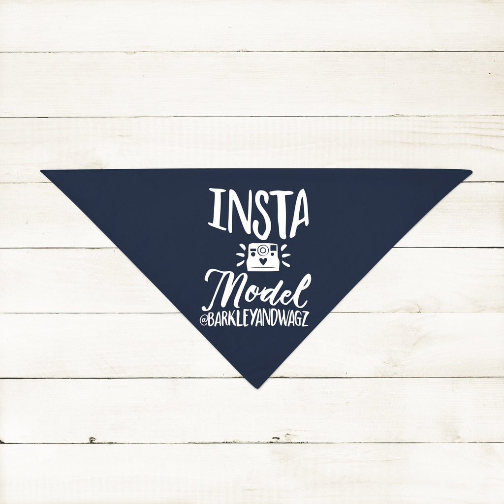 Custom Insta Model Instagram Model Instagram Handle IG Bandana in Navy
