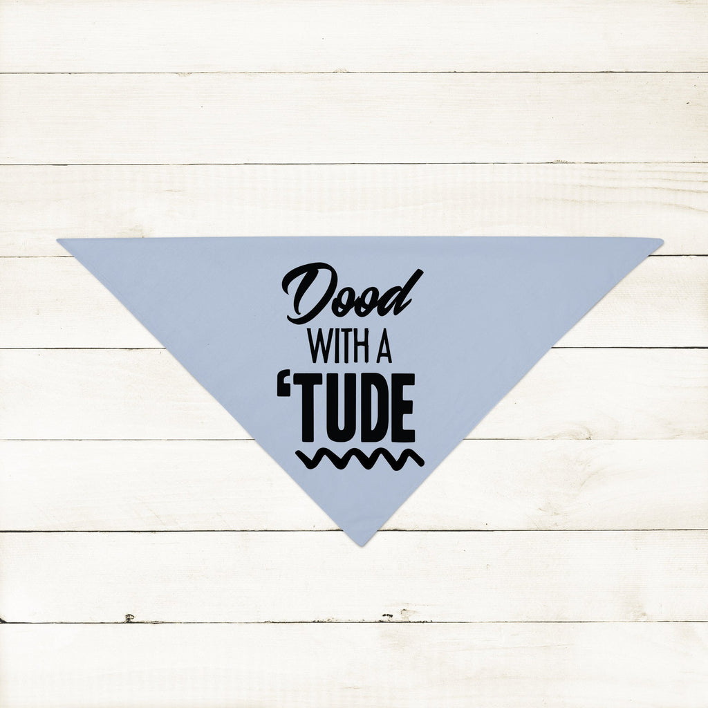 Dood With a 'Tude Attitude Doodle Goldendoodle Labradoodle Bandana in Light Blue