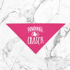 Funny Squirrel Chaser Dog Bandana in Hot Pink