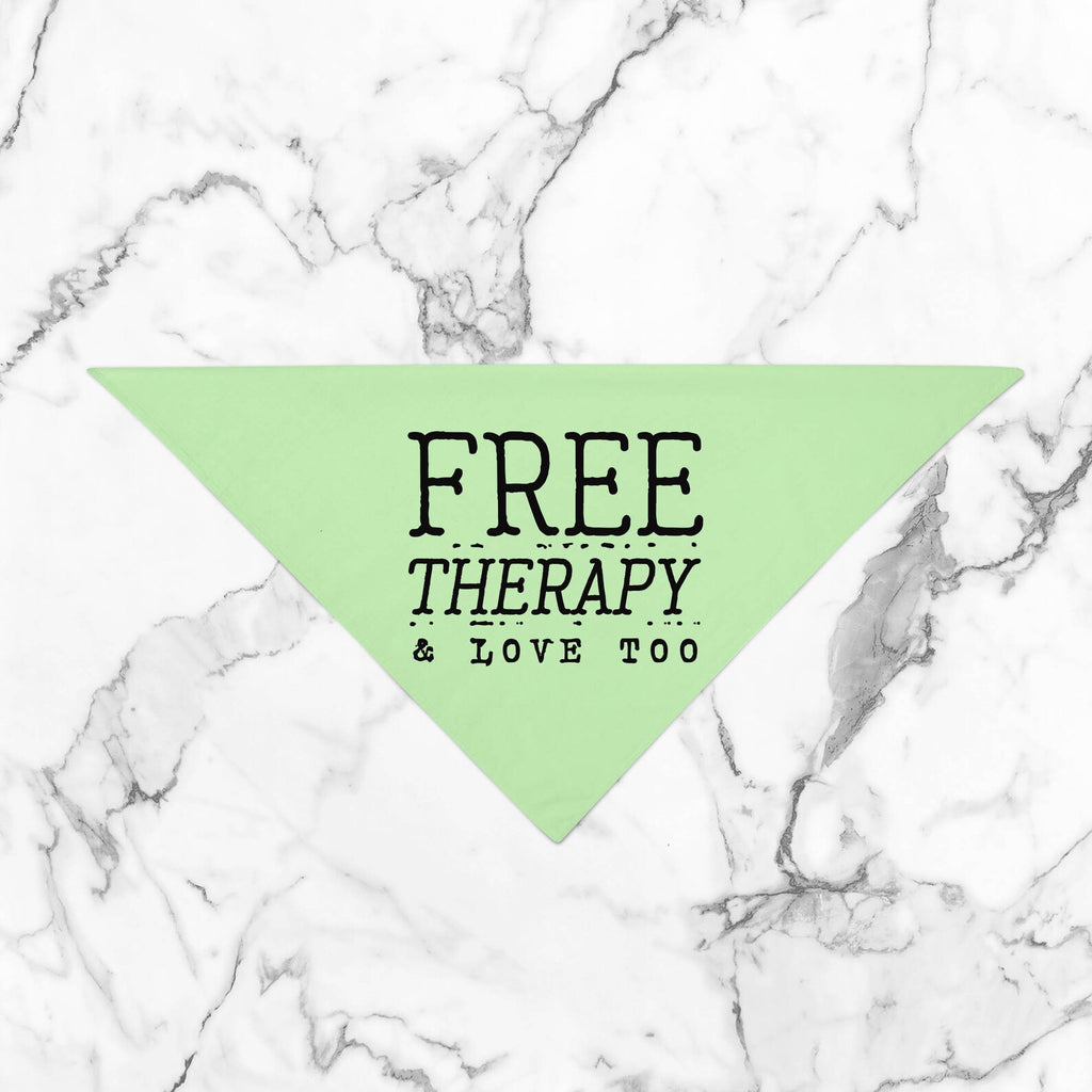 Free Therapy and Love Too Bandana in Mint Green
