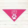 Custom Friends Furever Love is Furever Best Friends Forever BFFs Typography Dog Lovers Bandana in Hot Pink