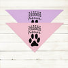 Custom Friends Furever Love is Furever Best Friends Forever BFFs Typography Dog Lovers Bandana in Lilac Purple and Light Pink
