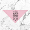 Custom Instagram IG Handle Follow Me On Insta Bandana in Light Pink