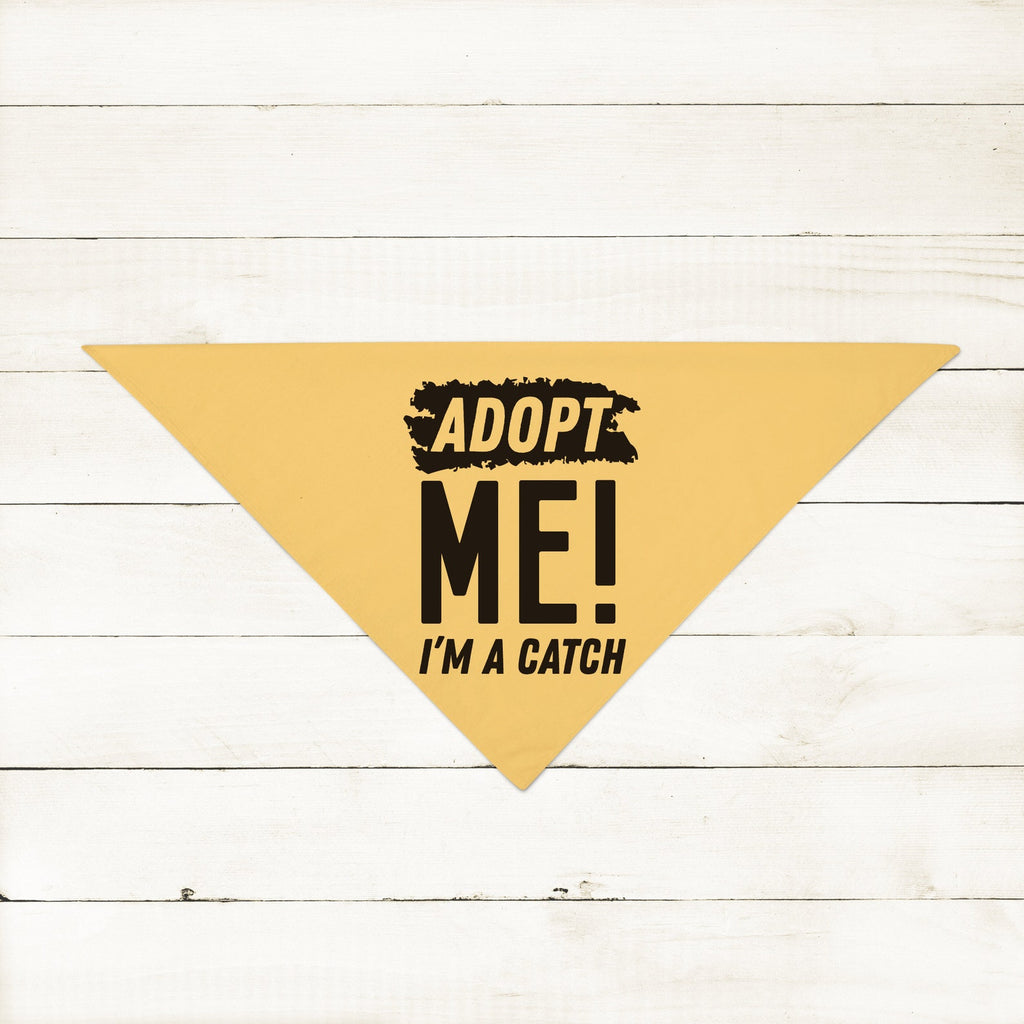 Adopt Me! I'm a Catch Foster Dog Adopt Don't Shop Bandana in Yellow